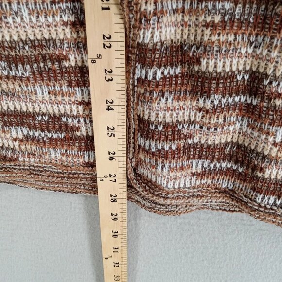 Vintage Sears Cardigan Womens M Brown Open Front Long Sleeves Shawl With Belt - Picture 7 of 10